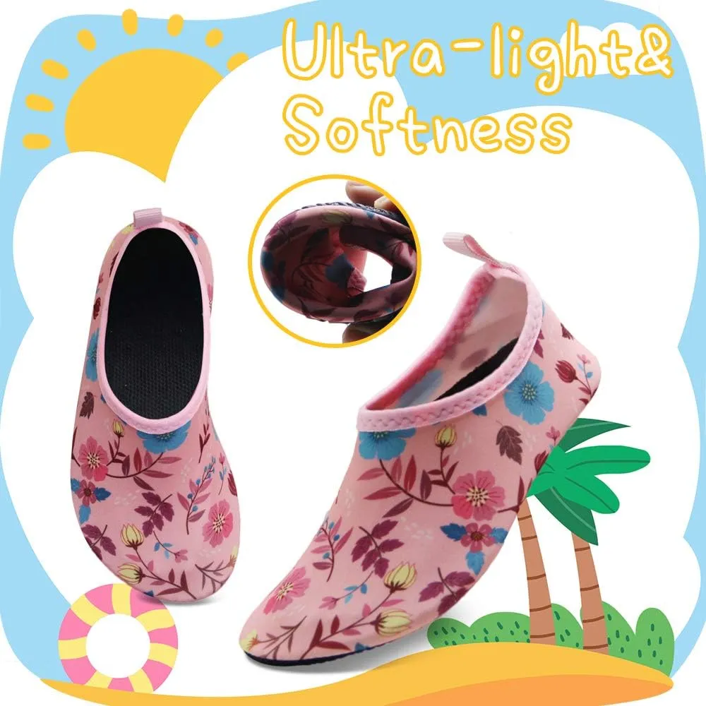 BomKinta Kids Water Shoes Boys Girls Barefoot Quick Dry Non-Slip Aqua Socks for Beach Swimming Pool