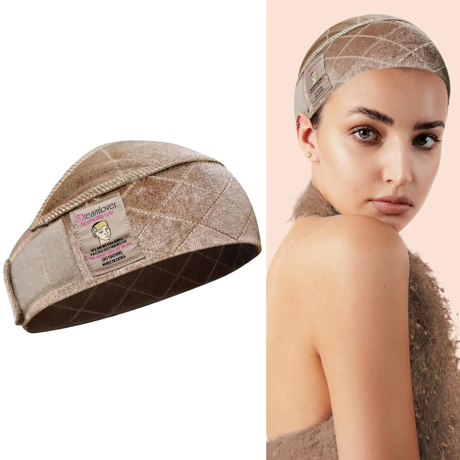 Dreamlover Wig Grip Headband, Wig Grip Bands for Keeping Wigs in Place, Tan, 1 Pieces