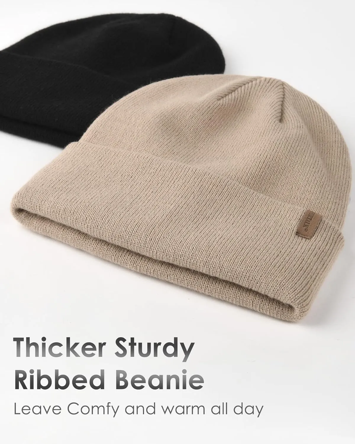 FURTALK Beanie for Men Women Cuffed Thick Knitted Unisex Winter Hat Beanies Skull Cap