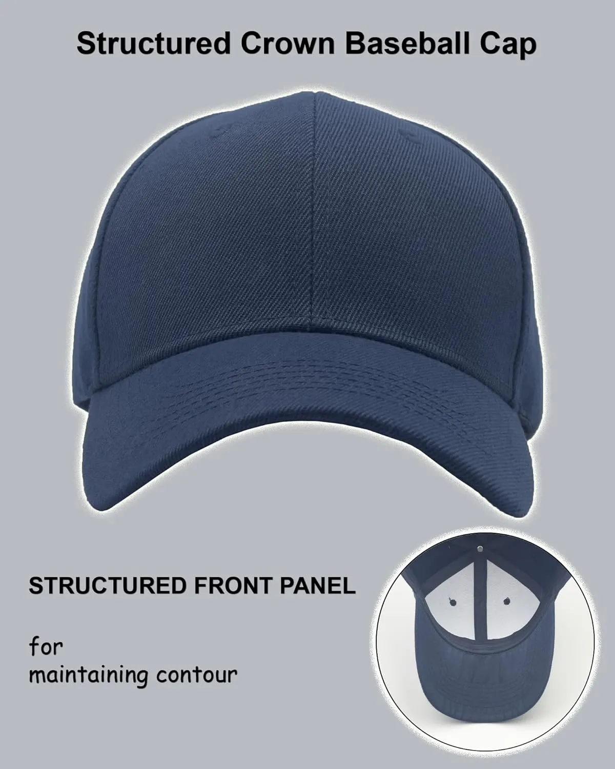 Utmost Structured Baseball Cap with Adjustable Closure - Performance Hat for Outdoor Activities and Custom Embroidery