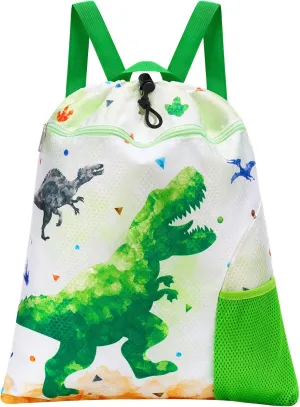 WAWSAM Gym Drawstring Backpack String Bag - 15?? x 17?? Sports Gym Bag for Kids Waterproof Swimming Beach Shopping Yoga Bag