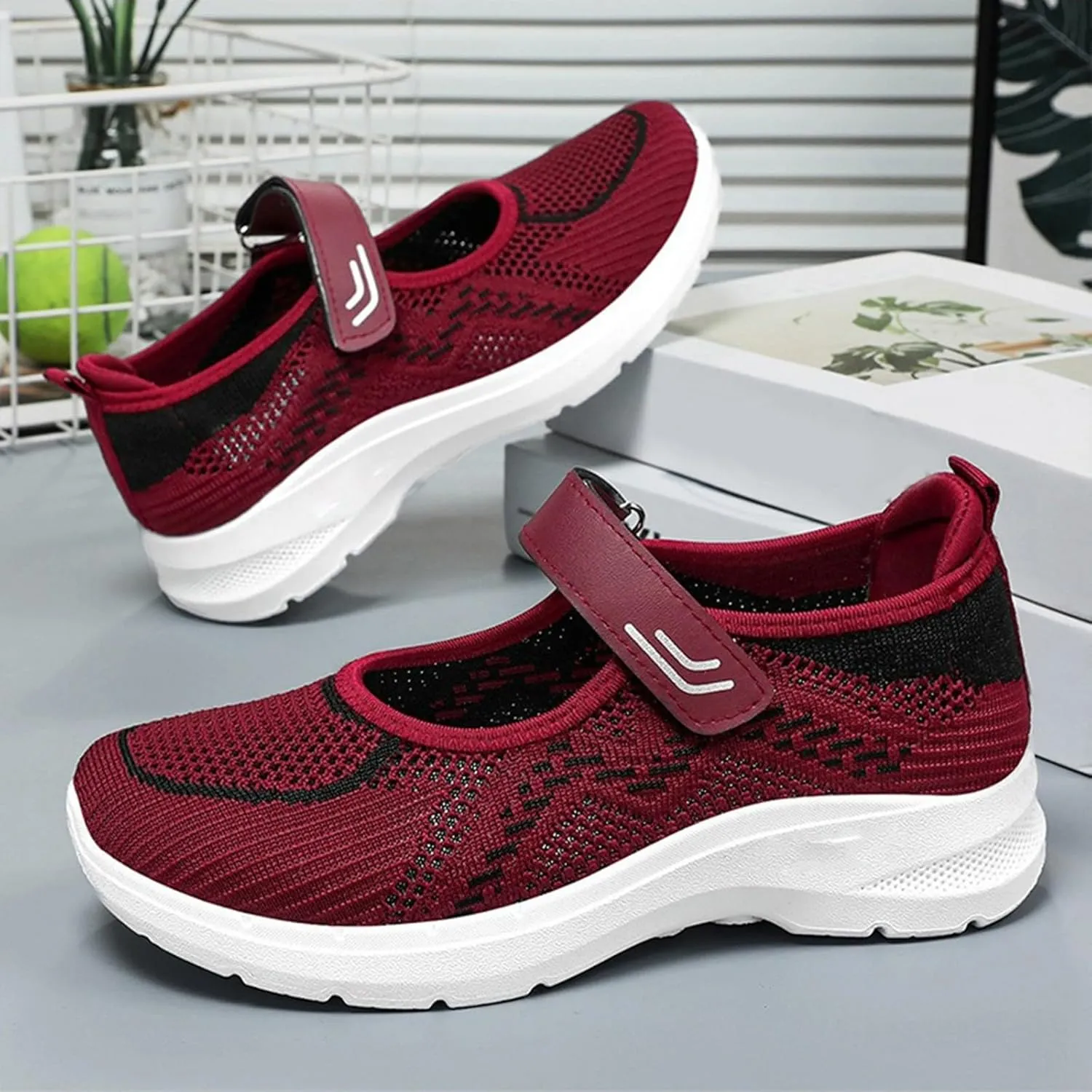Womens Lightweight Walking Shoes Mesh Breathable Slip On Mary Jane Sneaker Casual Soft Casual Toddler Shoes Girls