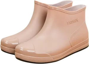 Yellow Rain Boots Womens Size 9 Short Rain Boots For Women Ankle Rubber Rain Shoes For Ladies Comfort Garden Shoes